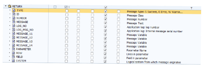 SEZam - Monitoring - Available fields